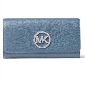 MK sky blue wallet